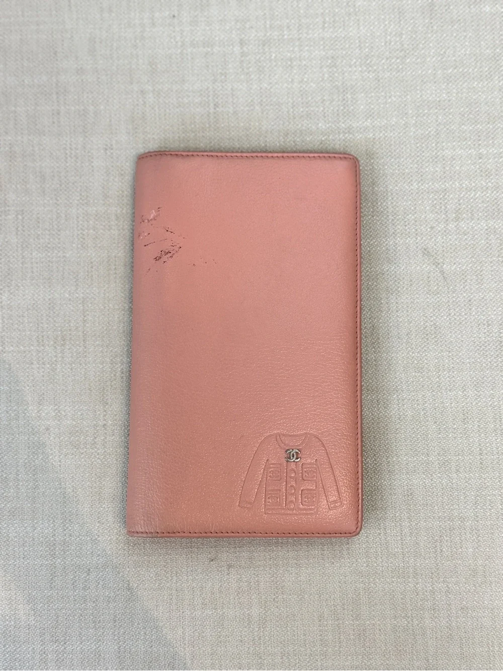 CHANEL Pink Leather Travel Organizer Wallet